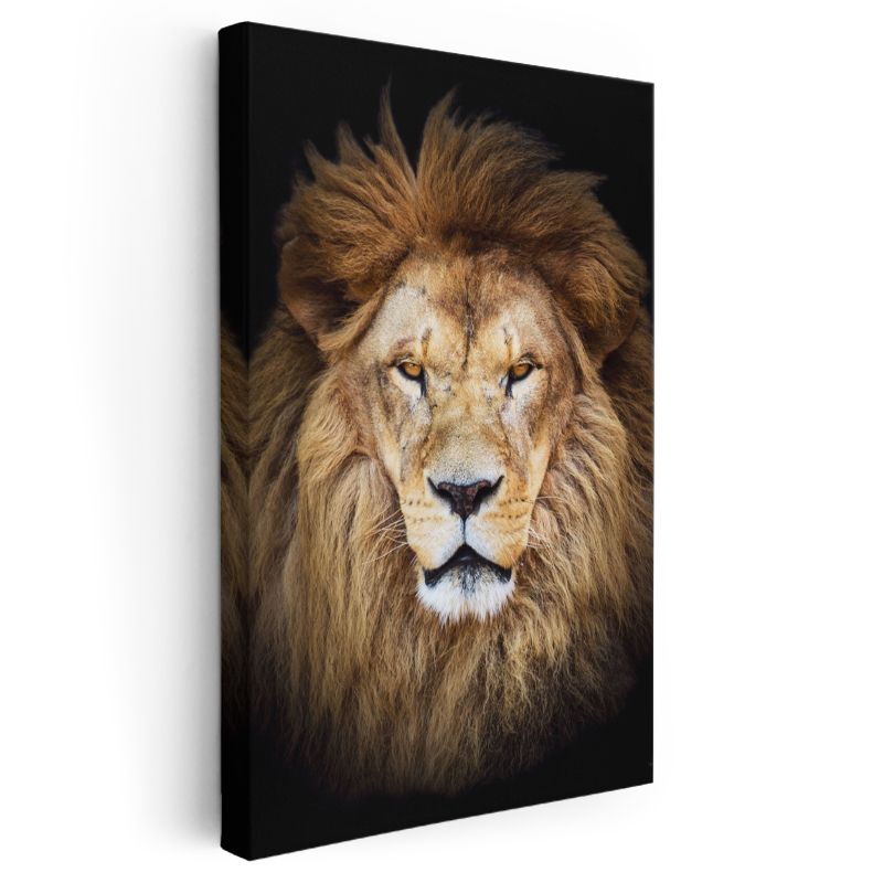 Aslan Portresi - Heybetli Yeleli Ormanlar Kralı Kanvas Tablo