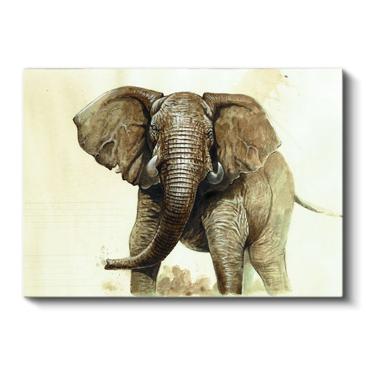 Afrika Devi - Gerçekçi Fil Portresi Kanvas Tablo