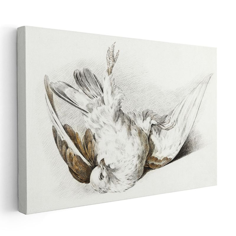 Kanatları Açık Kuş - Klasik Çizim Tekniği Kanvas Tablo