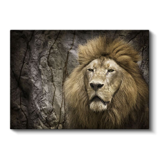 Aslan Portresi - Heybetli Yeleli Kral Kanvas Tablo
