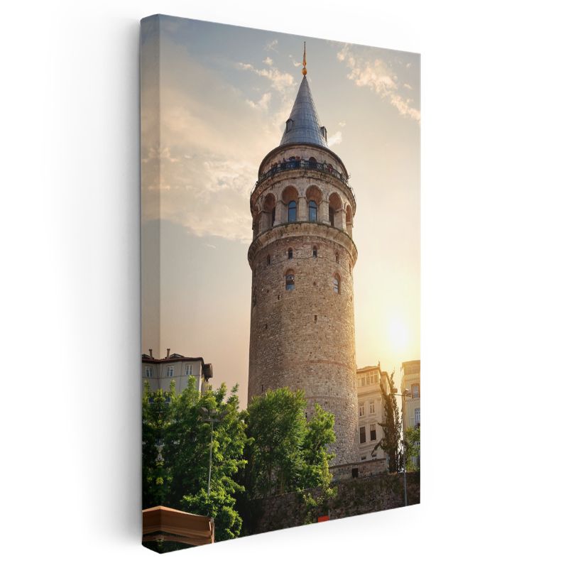 Galata Kulesi - Tarihi İstanbul Silueti Kanvas Tablo