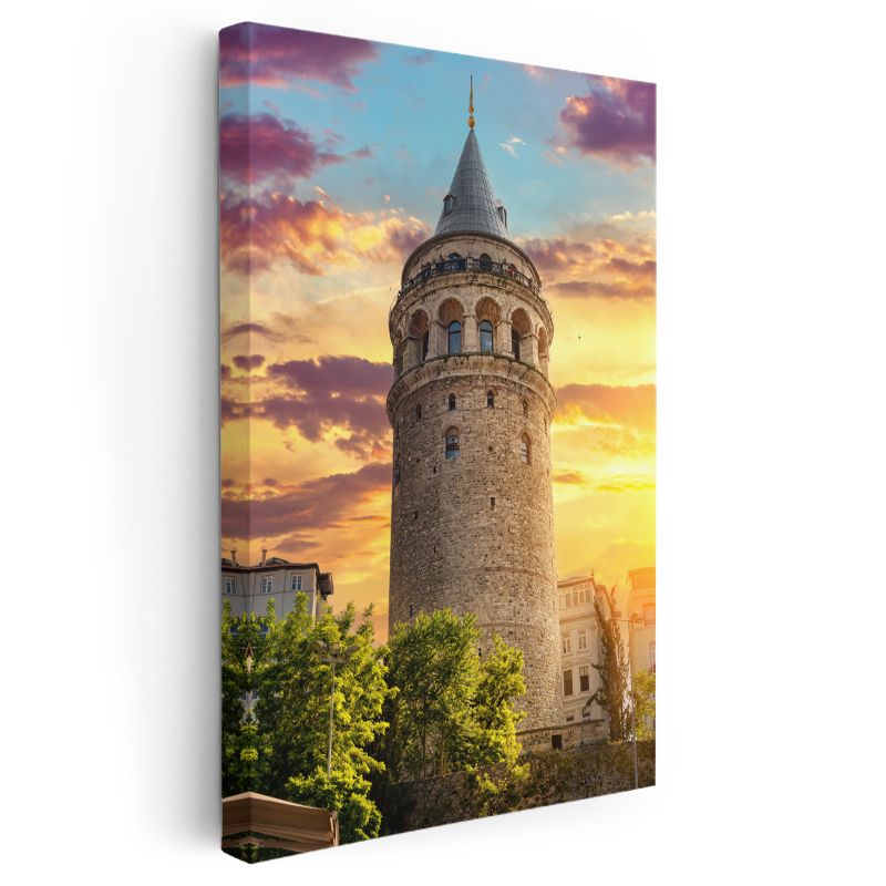 Galata Kulesi - Altın Saatlerde İstanbul Kanvas Tablo
