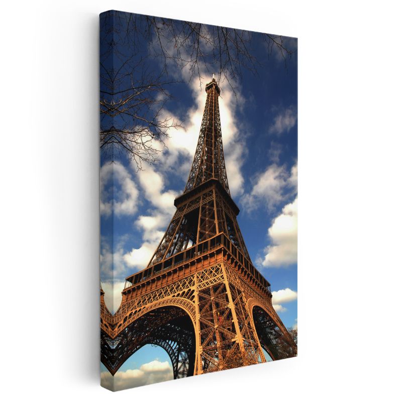 Eyfel Kulesi - Mavi Gökyüzü Altında Kanvas Tablo