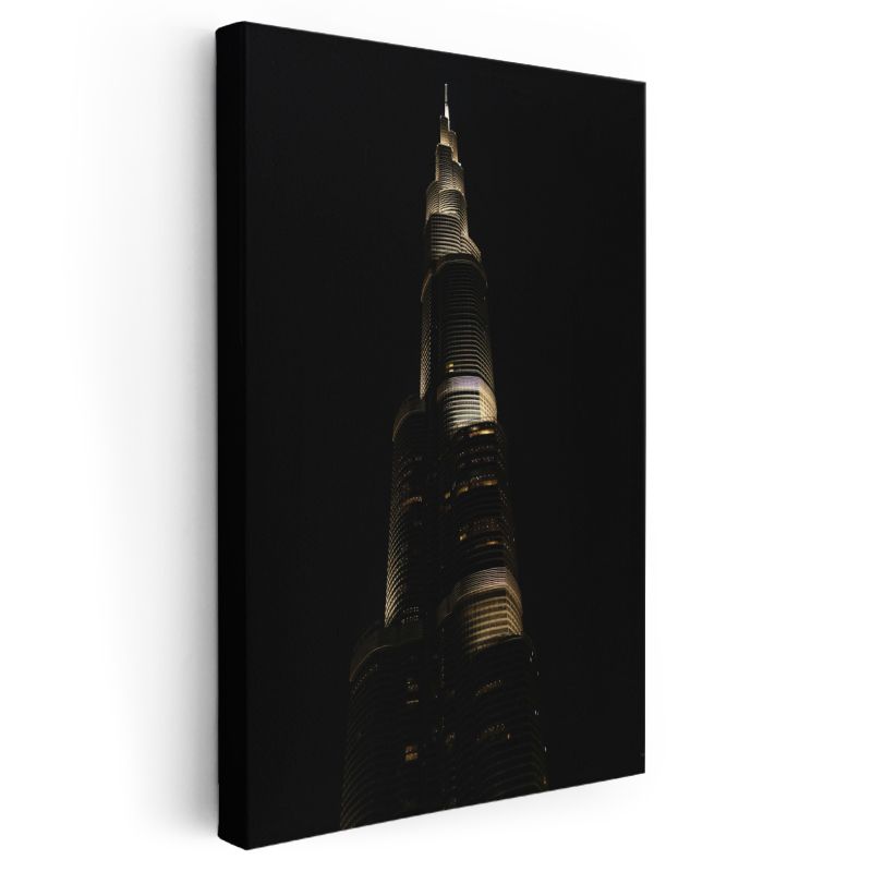 Burj Khalifa - Gece Silüeti Kanvas Tablo