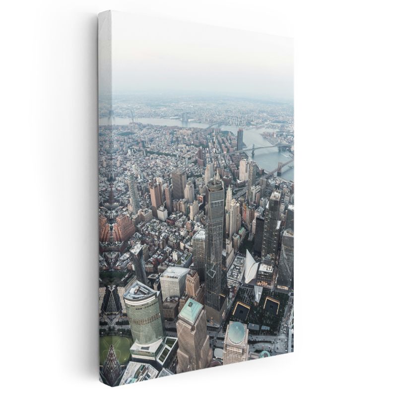 Manhattan Silueti - Kuşbakışı Metropol Manzarası Kanvas Tablo