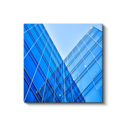 Cam Gökdelen - Mavi Gökyüzü Yansımaları Kanvas Tablo