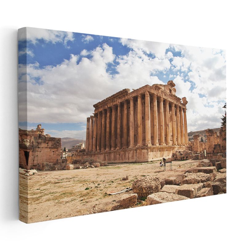 Baalbek Tapınağı - Antik Çağın Taş Sütunları Kanvas Tablo