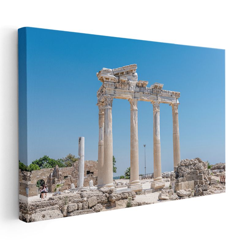 Apollon Tapınağı - Side'nin Tarihi Sütunları Kanvas Tablo