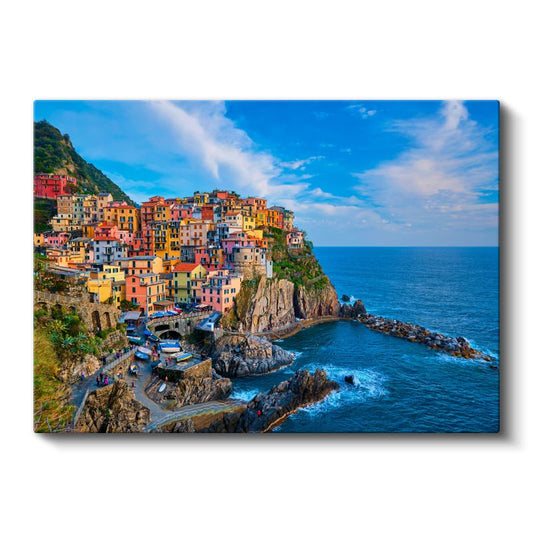Cinque Terre - İtalyan Rivierası'nın Renkli Evleri Kanvas Tablo
