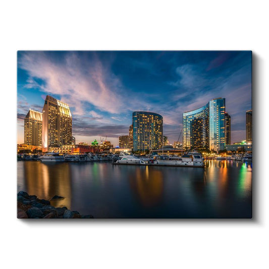 San Diego Marina - Modern Gökdelenler Kanvas Tablo