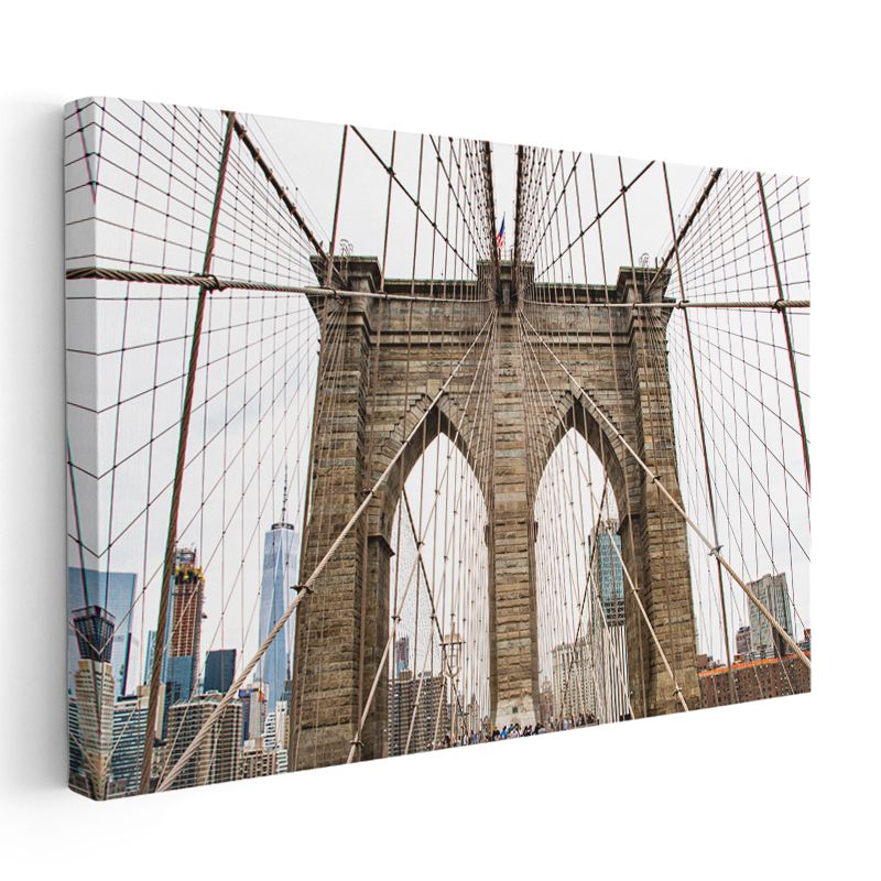 Köprü Detayları - Brooklyn'in Mimari Zarafeti Kanvas Tablo