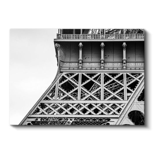 Eyfel Detayları - Siyah Beyaz Mimari Kanvas Tablo