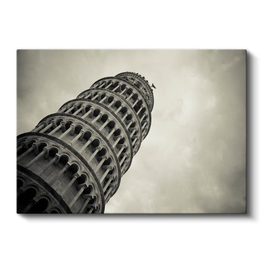 Pisa Kulesi - Tarihi Mimari Perspektif Kanvas Tablo