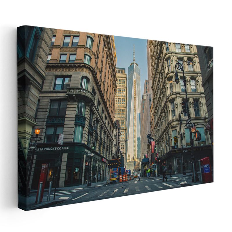 Manhattan Sokağı - One World Trade Center Kanvas Tablo