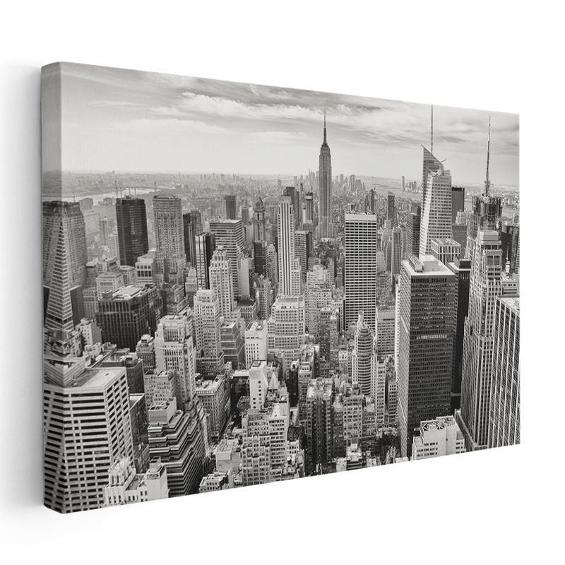 Manhattan Panoraması - Empire State Manzarası Kanvas Tablo