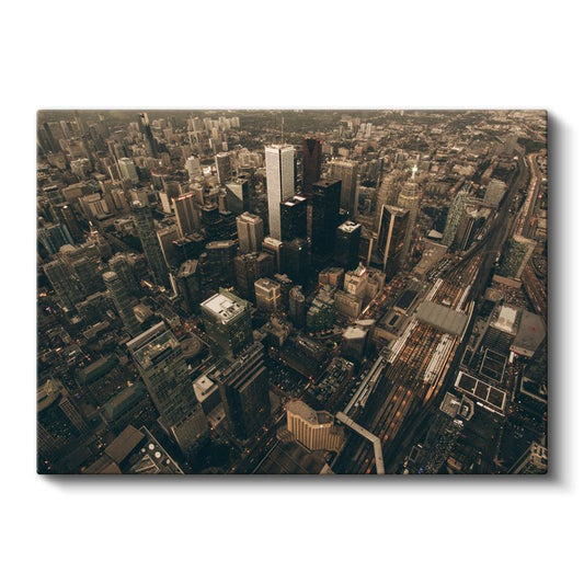 Toronto Havadan - Şehir Merkezi Manzarası Kanvas Tablo