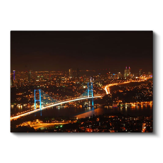 Boğaziçi Köprüsü - Gece Panoraması Kanvas Tablo