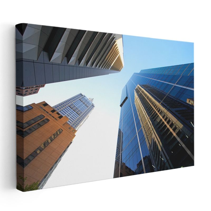 Modern Gökdelenler - Yukarıdan Bakış Kanvas Tablo