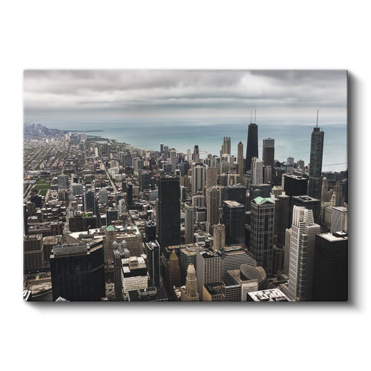 Chicago Silueti - Göl Kıyısı Metropolü Kanvas Tablo