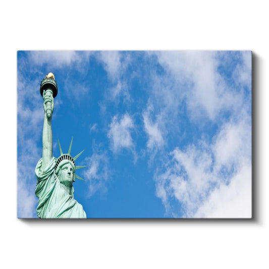 Özgürlük Heykeli - Mavi Gökyüzü Altında Kanvas Tablo