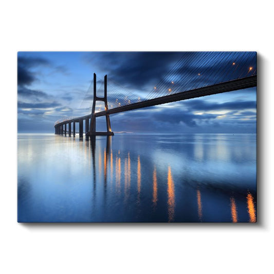Vasco da Gama Köprüsü - Mavi Saatler Kanvas Tablo