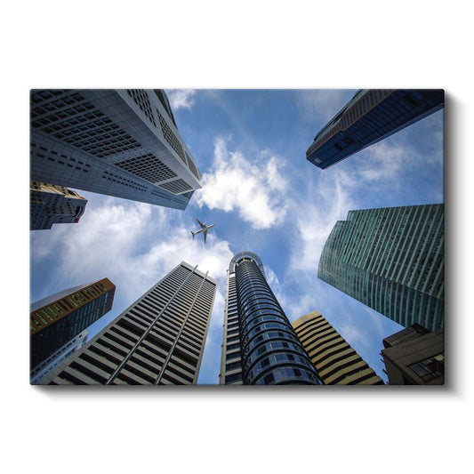 Modern Metropol - Gökyüzü Perspektifi Kanvas Tablo