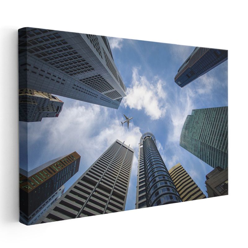 Modern Metropol - Gökyüzü Perspektifi Kanvas Tablo
