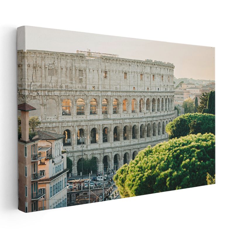 Roma Kolezyumu - Tarihi Amfitiyatro Mimarisi Kanvas Tablo