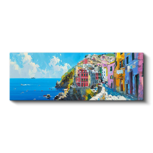 Cinque Terre - Renkli Sahil Evleri Kanvas Tablo