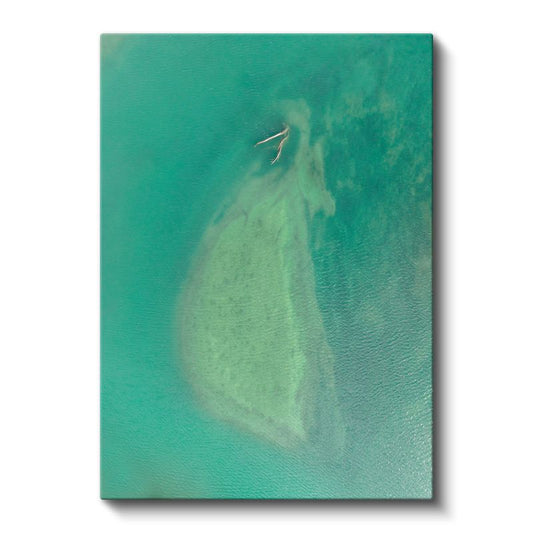 Turkuaz Deniz - Huzurlu Yüzücü Kanvas Tablo