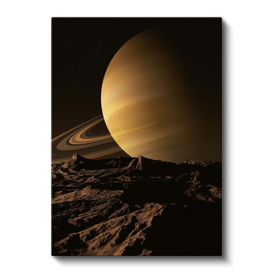Satürn Manzarası - Kozmik Güzelliğin İhtişamı Kanvas Tablo
