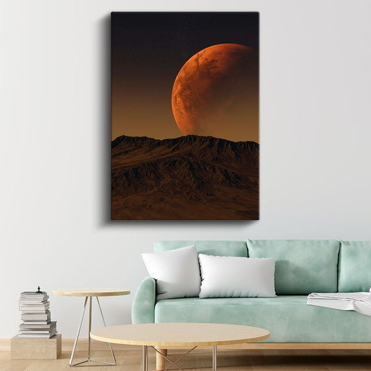 Mars Manzarası - Kızıl Gezegenin Gizemli Yüzeyi Kanvas Tablo