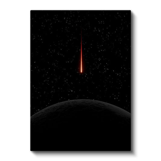 Meteor Yağmuru - Karanlık Gökyüzünde Işık İzi Kanvas Tablo
