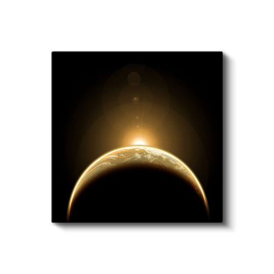 Altın Işık - Kozmik Gün Doğumu Kanvas Tablo