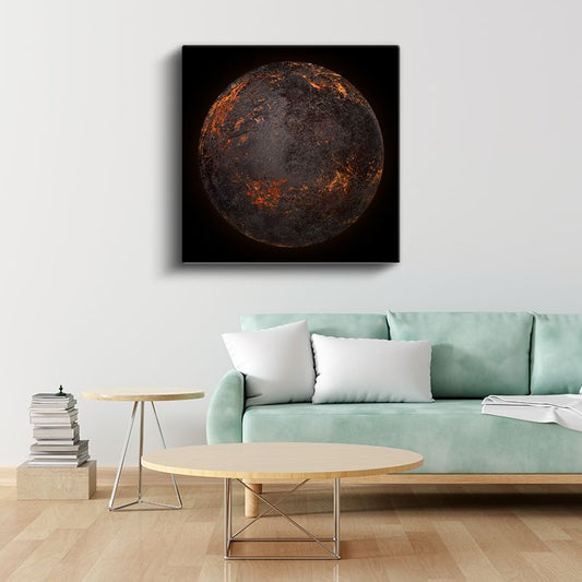 Ateş Gezegeni - Magmatik Yüzey Kanvas Tablo