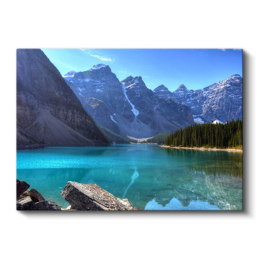 Turkuaz Göl - Karlı Dağların Arasında Saklı Cennet Kanvas Tablo