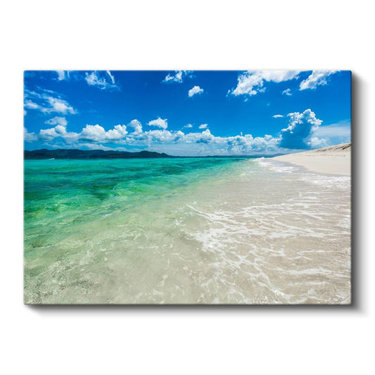 Turkuaz Sahil - Kristal Berraklığında Deniz Kanvas Tablo