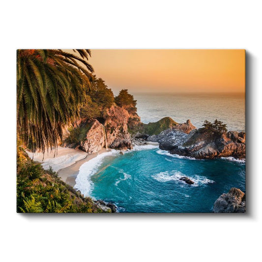 Tropikal Koy - Turkuaz Sular ve Kayalıklar Kanvas Tablo