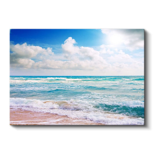 Turkuaz Sahil - Dalgaların Dansı Kanvas Tablo