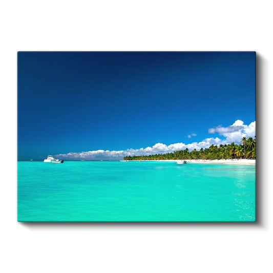 Turkuaz Cennet - Kristal Berraklığında Tropik Sahil Kanvas Tablo