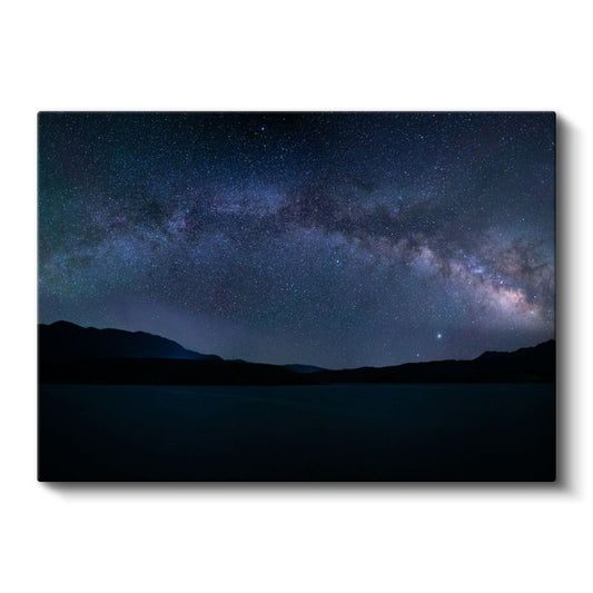 Samanyolu - Dağlar Üzerinde Yıldızlı Gece Gökyüzü Kanvas Tablo