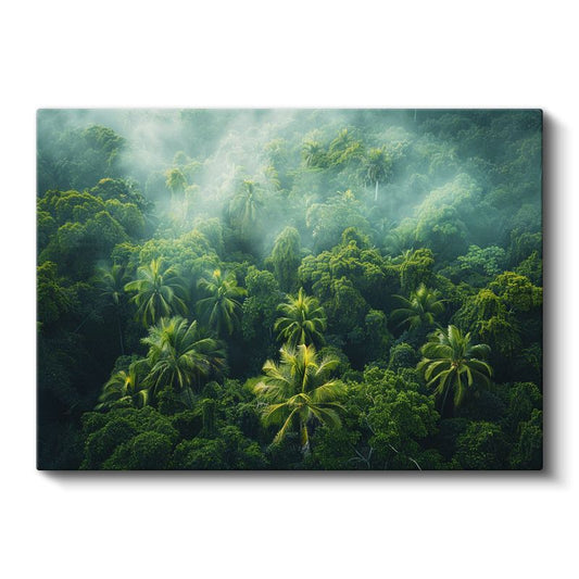 Tropikal Orman - Sisler Arasında Yeşilin Binbir Tonu Kanvas Tablo
