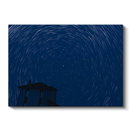 Yıldız İzleri - Gece Gökyüzünde Büyüleyici Döngüsel Işık Şöleni Kanvas Tablo