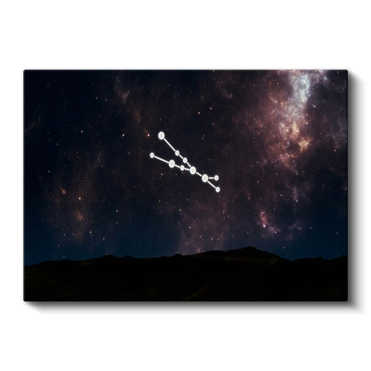Takımyıldız - Gece Gökyüzünde Yıldız Haritası Kanvas Tablo