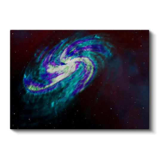Spiral Galaksi - Turkuaz ve Mor Tonlarında Kozmik Dans Kanvas Tablo