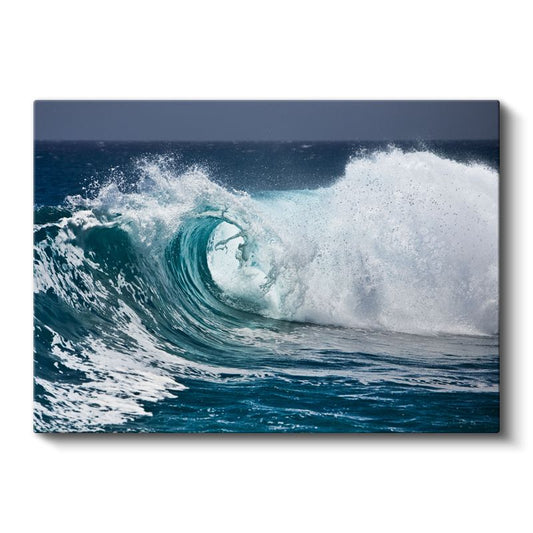 Okyanus Dalgası - Turkuaz Sulardan Yükselen Güç Kanvas Tablo