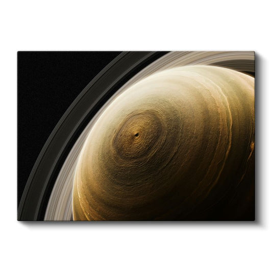 Satürn - Altın Halkalar ve Kozmik Güzellik Kanvas Tablo
