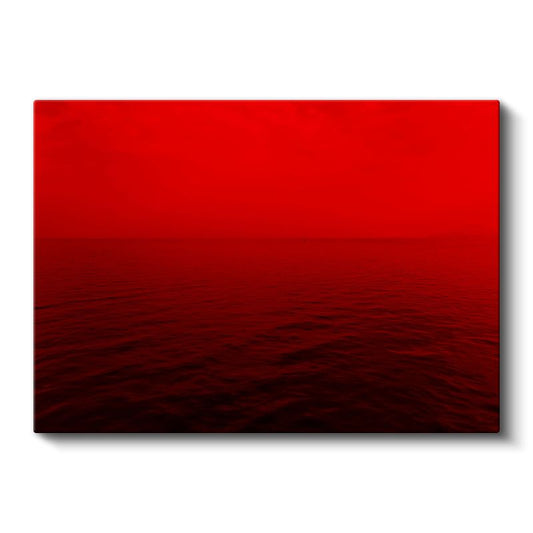 Kızıl Ufuk - Minimalist Deniz Manzarası Kanvas Tablo