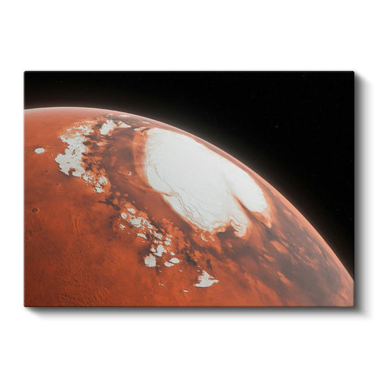 Mars Manzarası - Kızıl Gezegenin Kutup Bölgesi Kanvas Tablo