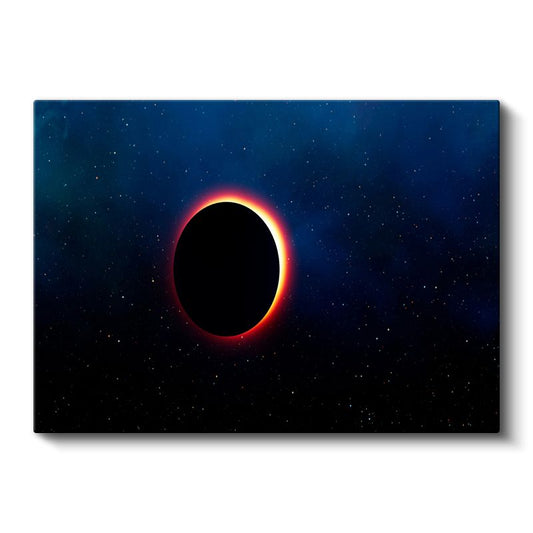 Güneş Tutulması - Yıldızlı Gökyüzünde Kozmik Dans Kanvas Tablo